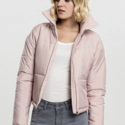Дамско яке Urban Classics High Neck в розов цвят
