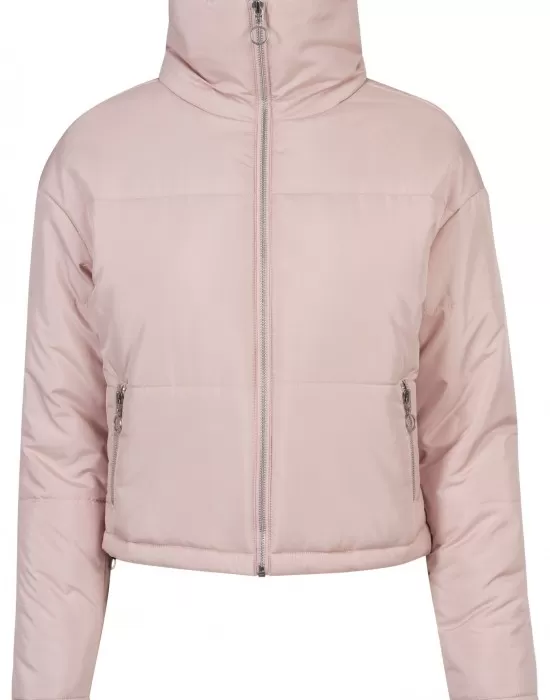 Дамско яке Urban Classics High Neck в розов цвят, Якета - Hoodstyle.bg