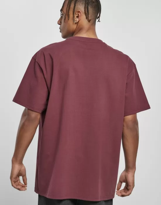 Мъжка изчистена тениска в тъмночервенo Urban Classics cherry, Тениски - Hoodstyle.bg
