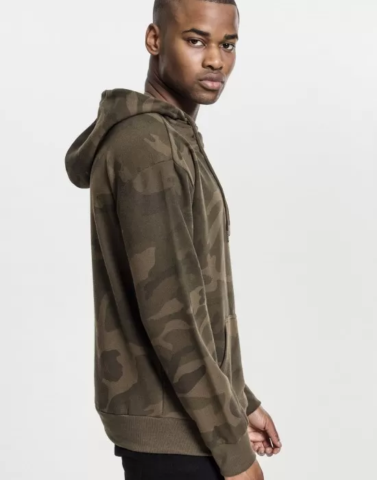Мъжки камуфлажен суичър Urban Classics olive camo, Суичъри - Hoodstyle.bg