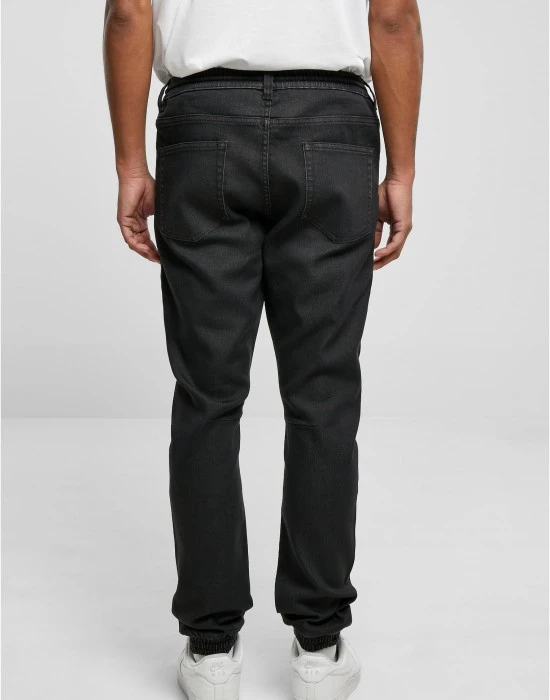 Мъжки Дънки Knitted Denim Jogpants realblack washed XXL