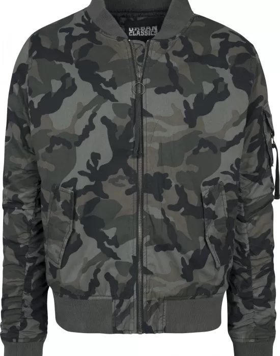 Мъжко камуфлажно яке тип бомбър Urban Classics wood camo, Бомбъри - Hoodstyle.bg