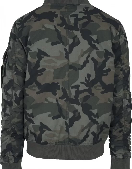 Мъжко камуфлажно яке тип бомбър Urban Classics wood camo, Бомбъри - Hoodstyle.bg