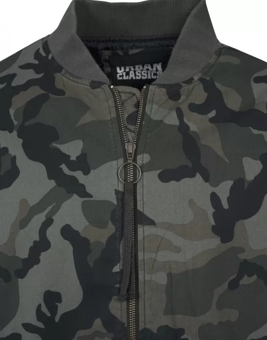 Мъжко камуфлажно яке тип бомбър Urban Classics wood camo, Бомбъри - Hoodstyle.bg
