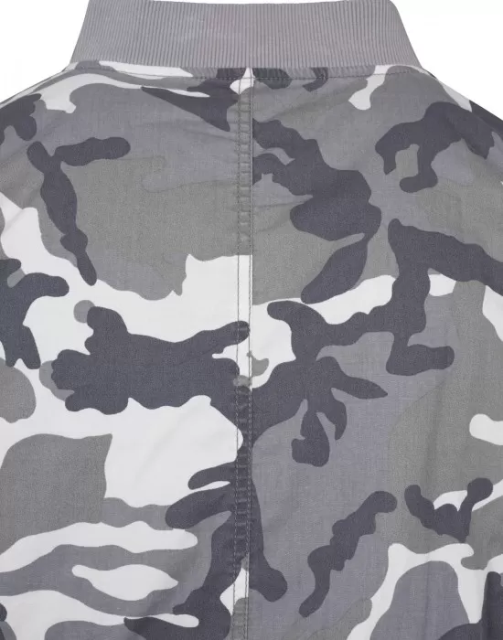 Мъжко камуфлажно яке тип бомбър Urban Classics snow camo, Бомбъри - Hoodstyle.bg