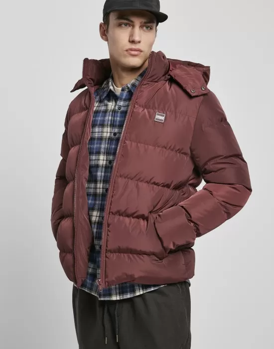 Мъжко зимно яке Urban Classics в тъмночервен цвят, Зимни якета - Hoodstyle.bg