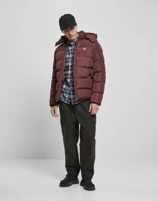Мъжко зимно яке Urban Classics в тъмночервен цвят, Зимни якета - Hoodstyle.bg