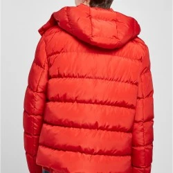 Мъжко зимно яке в червен цвят Urban Classics Hooded Puffer