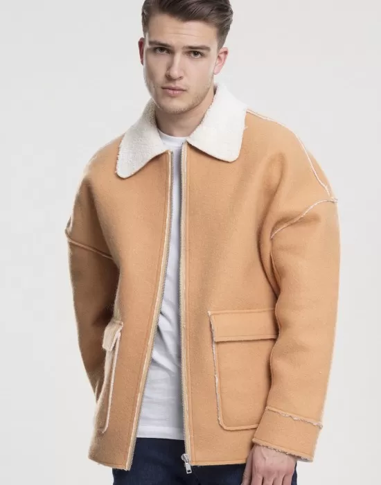 Мъжко яке в цвят камел Urban Classics, Зимни якета - Hoodstyle.bg