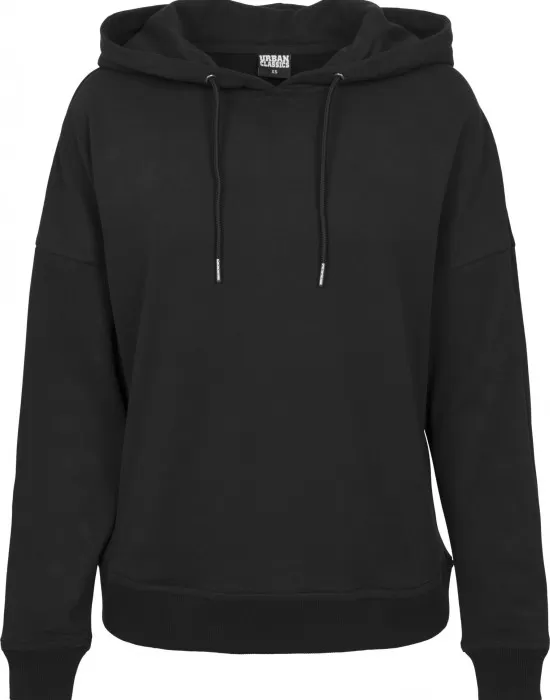 Дамски суичър в черно Urban Classics Ladies Laced-Up Hoody, Суичъри - Hoodstyle.bg