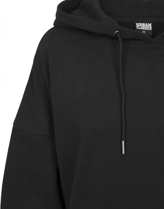 Дамски суичър в черно Urban Classics Ladies Laced-Up Hoody, Суичъри - Hoodstyle.bg