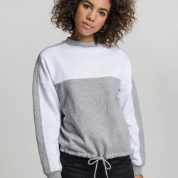 Дамска спортна блуза в сиво и бяло Urban Classics grey/white