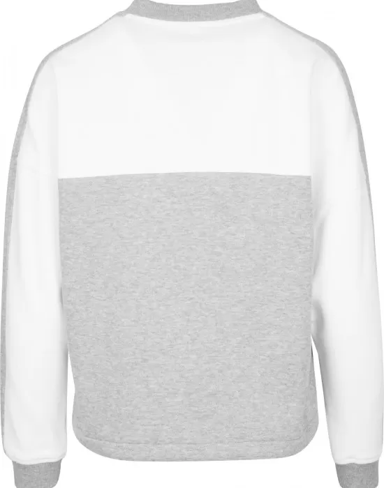 Дамска спортна блуза в сиво и бяло Urban Classics grey/white, Суичъри - Hoodstyle.bg