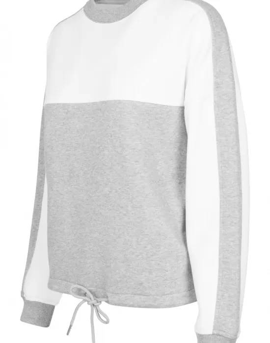 Дамска спортна блуза в сиво и бяло Urban Classics grey/white, Суичъри - Hoodstyle.bg