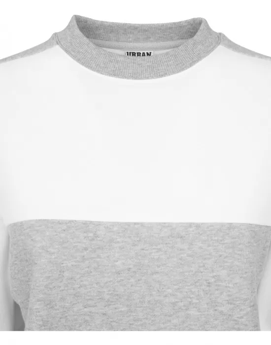 Дамска спортна блуза в сиво и бяло Urban Classics grey/white, Суичъри - Hoodstyle.bg