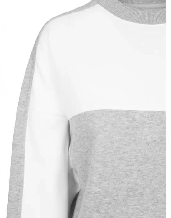 Дамска спортна блуза в сиво и бяло Urban Classics grey/white, Суичъри - Hoodstyle.bg