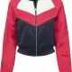 Дамско горнище Urban Classics в тъмносин, червен и бял цвят, Жилетки - Hoodstyle.bg
