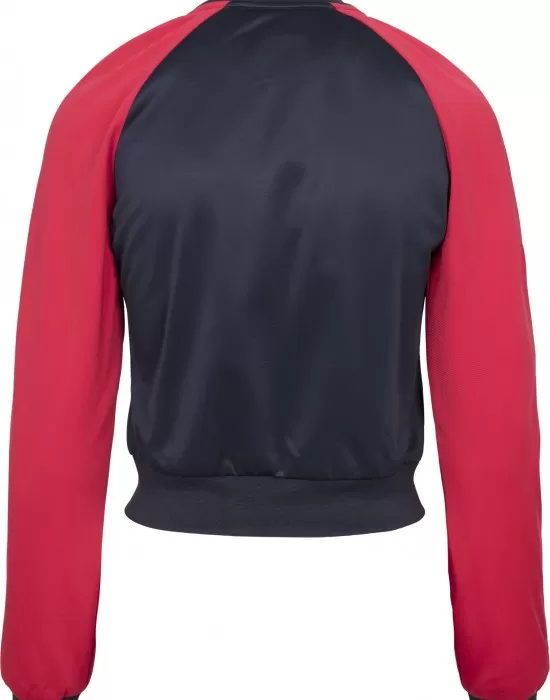 Дамско горнище Urban Classics в тъмносин, червен и бял цвят, Жилетки - Hoodstyle.bg