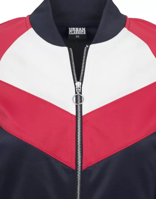 Дамско горнище Urban Classics в тъмносин, червен и бял цвят, Жилетки - Hoodstyle.bg