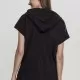 Дамска тениска с качулка в черен цвят Urban Classics, Тениски - Hoodstyle.bg