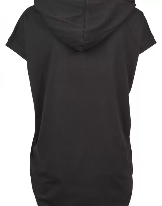 Дамска тениска с качулка в черен цвят Urban Classics, Тениски - Hoodstyle.bg