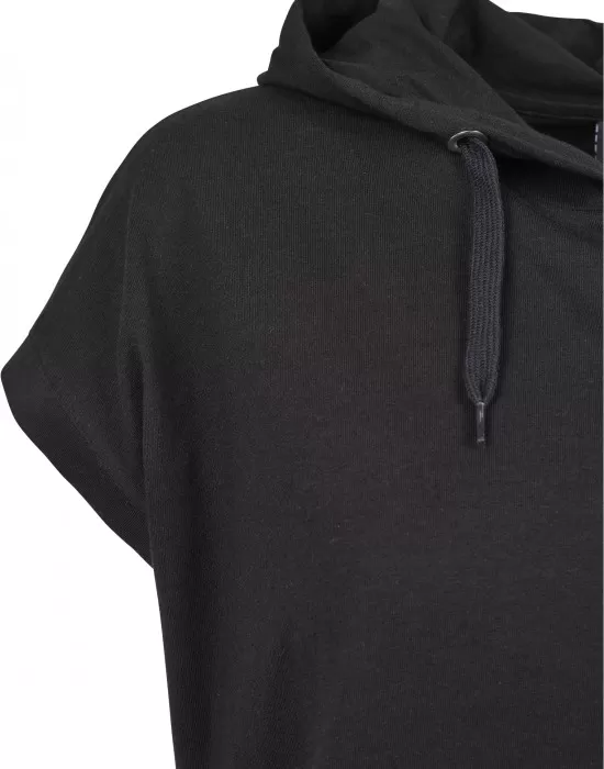 Дамска тениска с качулка в черен цвят Urban Classics, Тениски - Hoodstyle.bg