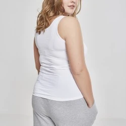 Комплект от дамски потници в бяло Urban Classics Ladies 2-Pack Basic Stretch Top 