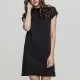 Рокля с къси ръкави Urban Classics в черен цвят