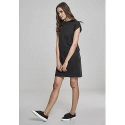 Рокля с къси ръкави Urban Classics в черен цвят