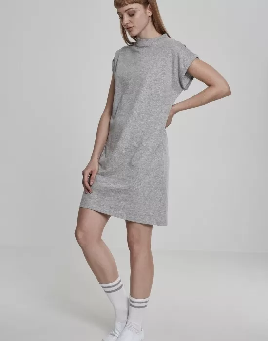Рокля с къси ръкави в сив цвят Urban Classics, Рокли - Hoodstyle.bg