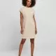 Дамска рокля в бежов цвят Ladies Turtle Extended Shoulder Dress, Рокли - Hoodstyle.bg