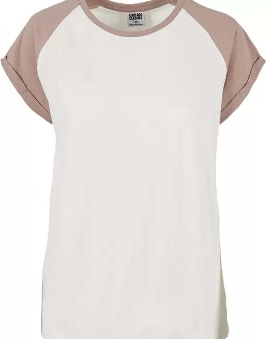 Дамска тениска с реглан ръкави Urban Classics whitesand/duskrose, Тениски - Hoodstyle.bg
