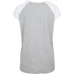 Дамска тениска с реглан ръкави в сиво и бяло Urban Classics Ladies Contrast Raglan Tee grey/white 