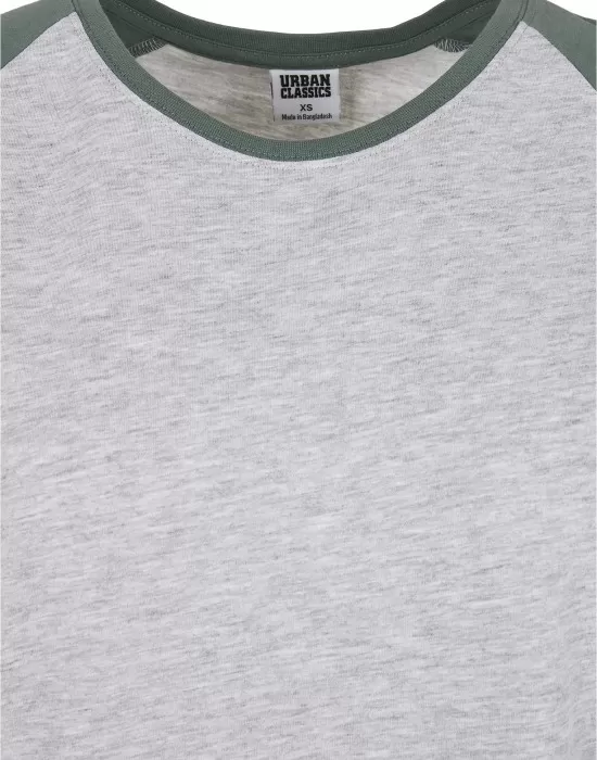 Дамска тениска с реглан ръкави Urban Classics lightgrey/paleleaf, Тениски - Hoodstyle.bg