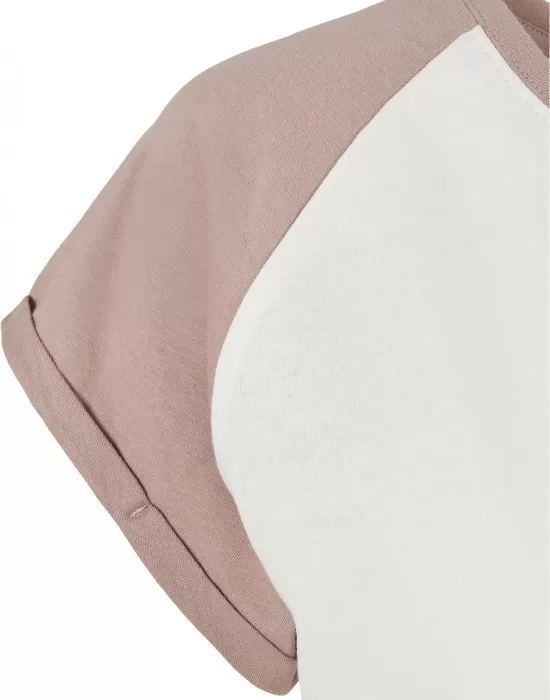 Дамска тениска с реглан ръкави Urban Classics whitesand/duskrose, Тениски - Hoodstyle.bg