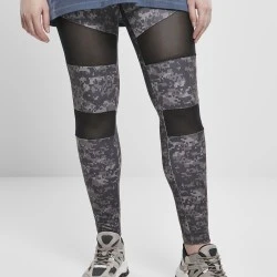 Дамски клин на дигитални камуфлажни шарки в сиво Urban Classics Ladies Camo Tech Mesh Leggings 