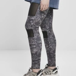Дамски клин на дигитални камуфлажни шарки в сиво Urban Classics Ladies Camo Tech Mesh Leggings 