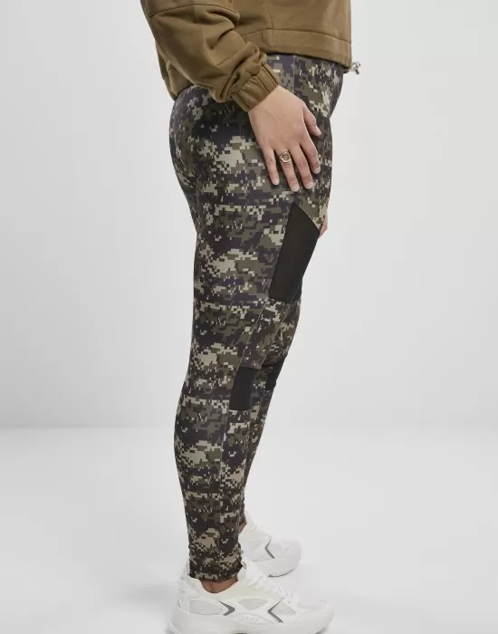 Дамски клин на дигитални камуфлажни шарки Urban Classics Ladies Camo Tech Mesh Leggings, Клинове - Hoodstyle.bg