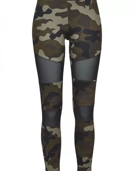 Дамски спортен клин в камуфлаж Urban Classics woodcamo/blk, Клинове - Hoodstyle.bg