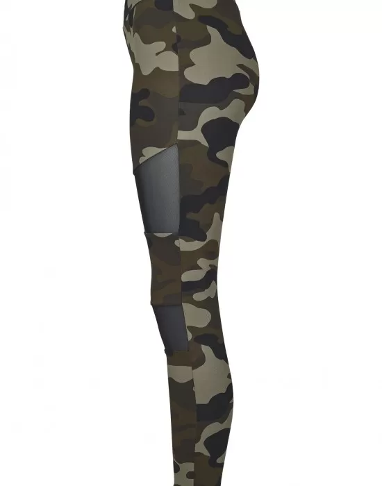 Дамски спортен клин в камуфлаж Urban Classics woodcamo/blk, Клинове - Hoodstyle.bg