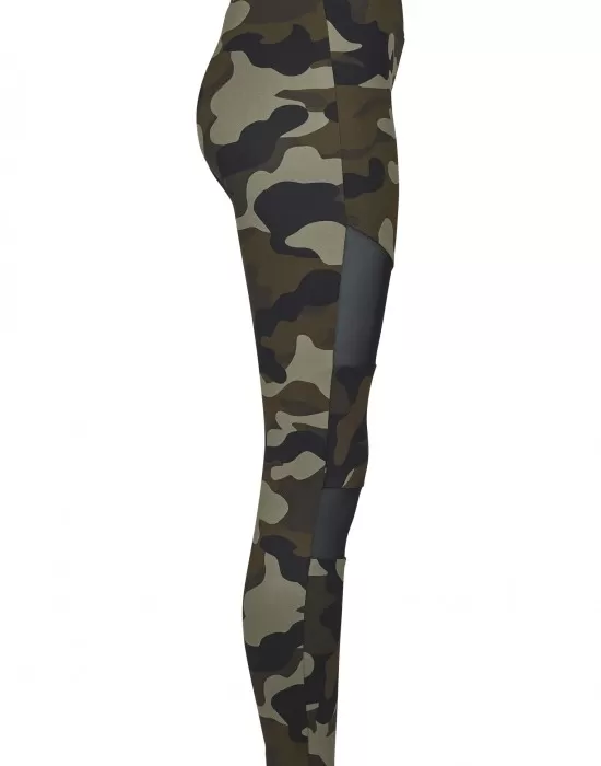 Дамски спортен клин в камуфлаж Urban Classics woodcamo/blk, Клинове - Hoodstyle.bg