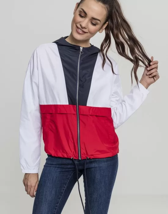 Дамско яке в три цвята от Urban Classics Ladies 3-Tone Oversize Windbreaker, Якета - Hoodstyle.bg