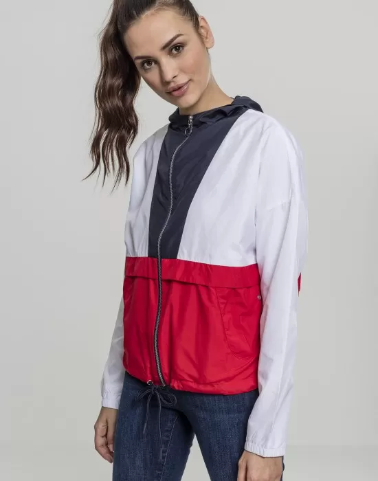 Дамско яке в три цвята от Urban Classics Ladies 3-Tone Oversize Windbreaker, Якета - Hoodstyle.bg