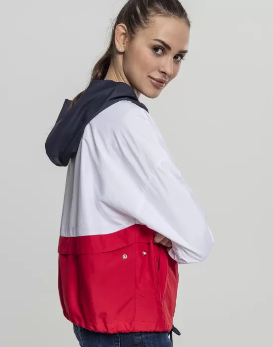Дамско яке в три цвята от Urban Classics Ladies 3-Tone Oversize Windbreaker, Якета - Hoodstyle.bg
