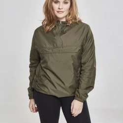 Дамско яке в цвят маслина от Urban Classics Ladies Basic Pull Over 