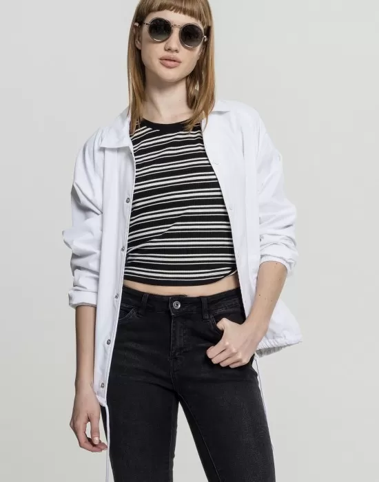 Дамско яке в бяло от Urban Classics Ladies Coach, Якета - Hoodstyle.bg