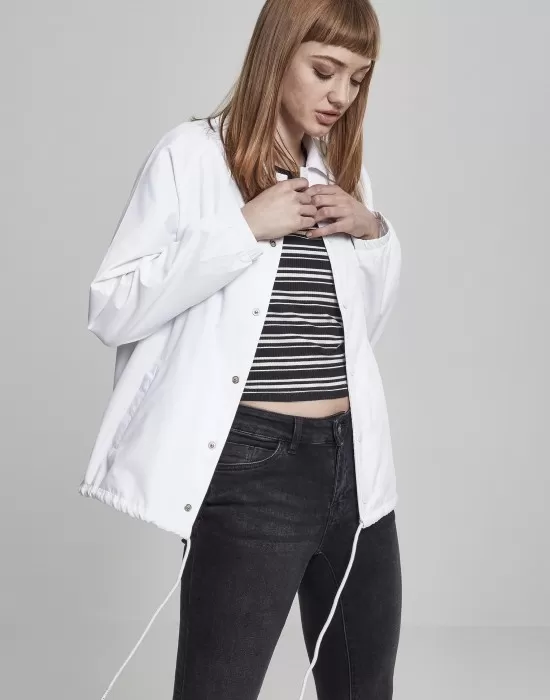 Дамско яке в бяло от Urban Classics Ladies Coach, Якета - Hoodstyle.bg