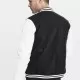 Мъжко колежанско яке Urban Classics blk/wht с кожени ръкави, Колежански - Hoodstyle.bg