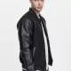 Мъжко колежанско яке Urban Classics blk/blk с кожени ръкави, Колежански - Hoodstyle.bg