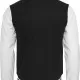 Мъжко колежанско яке Urban Classics blk/wht с кожени ръкави, Колежански - Hoodstyle.bg